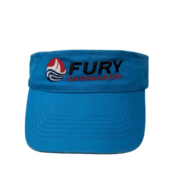 Fury Catamarans Strapback Sun Visor Hat Blue One Size Adjustable dKps Gorras - Picture 1 of 8
